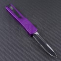 Microtech Knives Violet UTX-70 S/E Automatic OTF D/A Knife (2.41in Black Part Serr ELMAX) 148-2Vi - Back