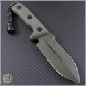 (#101-2GR) Microtech Crosshair D/E Black Partially Serrated - Back