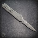 (#1120EX-10APNCS) Microtech Natural Clear Ultratech EX-ZBP Bayonet Apocalyptic Plain - Back