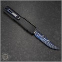 (#1121-16MS2) Microtech Ultratech ZBP D/E Blue Accented Blue Icestorm Damascus - Back