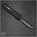(#1121-16MS3) Microtech Ultratech ZBP D/E Purple Accented Blue Coppermai Damascus - Back