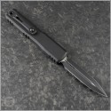 (#1122-1T) Microtech Ultratech ZBP D/E Black Tactical Plain - Back