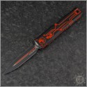 (#11224-1RDROS) Microtech Tron Theme Ultratrech Gen IV D/E Black Plain - Front