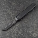 (#1123-1T) Microtech Ultratech ZBP T/E Black Plain - Front