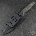 (#113-1DLCCFS) Microtech Socom Alpha S/E Black DLC Standard w/ Carbon Fiber Handles - Additional View