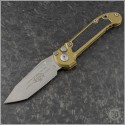 (#1136-10APTA) Microtech Tan LUDT Gen III Apocalyptic Plain - Front