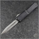 (#1142-12) Microtech Combat Troodon Gen III D/E Stonewash Full Serrated - Front