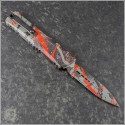(#1142-1BGBKRDSPL) Microtech Gray Red Bllack Splatter Combat Troodon Gen III D/E Plain - Back