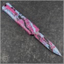 (#1142-1LBPKBKSPLS) Microtech Light Blue Pink Black Splatter Combat Troodon Gen III D/E Plain - Back