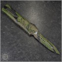 (#1142-1ODTABKSPLS) Microtech OD Green Splatter Combat Troodon Gen III D/E Plain - Back