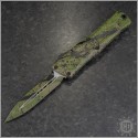 (#1142-1ODTABKSPLS) Microtech OD Green Splatter Combat Troodon Gen III D/E Plain - Front