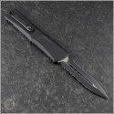 (#1142-2T) Microtech Combat Troodon Gen III D/E Black Part Serrated - Back