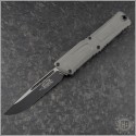 (#1143-1NC) Microtech Natural Clear Combat Troodon Gen III S/E Black Plain - Front
