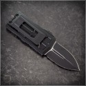 (#1157-1T) Microtech Exocet II Black Tactical D/E Plain - Back