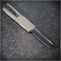 (#1177-1NC) Microtech Natural Clear Scarab II Executive Gen III T/E Black Plain - Back