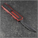 (#1180-1RD) Microtech Red Scarab II Gen III D/E-S Black Plain - Back