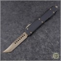 (#119-13GTBK) Microtech Ultratech Hellhound Bronzed Plain w/ G10 Top - Front