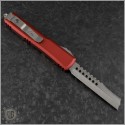 (#119R-10RDS) Microtech Red Ultratech Hellhound Razor Stonewash Plain - Back