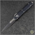 (#120-1-204p) Microtech Ultratech Bayonet Black Plain - Front