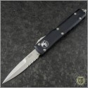 (#120-11CC) Microtech Ultratech Bayonet Stonewash Part Serr - Front