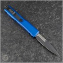 (#120-1BL) Microtech Blue Ultratech Bayonet Black Plain - Back