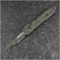 (#120-2OCS) Microtech Olive Camo Ultratech Bayonet Part Serrated - Front