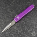 (#120-4VI) Microtech Violet Ultratech Bayonet Satin Plain - Front