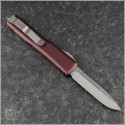 (#121-10MR) Microtech Merlot Ultratech S/E Stonewash Plain - Back