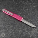 (#121-10PK) Microtech Pink Ultratech S/E Stonewashed Plain - Back
