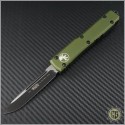 (#121-1CCOD) Microtech OD Green Ultratech Black S/E Plain Contoured Chasis - Front