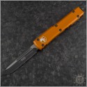 (#121-1OR) Microtech Orange Ultratech S/E Black Plain - Front