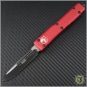 (#121-1RD) Microtech Red Ultratech S/E DLC Black Plain - Front