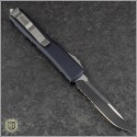 (#121-2-ELMAX) Microtech Ultratech S/E Black Partially Serrated - Back