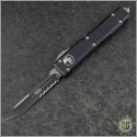 (#121-2-ELMAX) Microtech Ultratech S/E Black Partially Serrated - Front