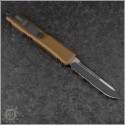 (#121-2TA) Microtech Tan Ultratech S/E Black Partially Serrated - Back