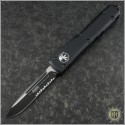 (#121-2TCC) Microtech Ultratech S/E Black Partially Serrated Tactical - Front