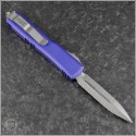 (#122-10PU) Microtech Ultratech D/E Stonewashed Plain, Purple Handle - Back