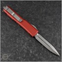 (#122-12RD) Microtech Red Ultratech D/E Stonewash Fully Serrated - Back