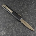 (#122-13APCFS) Microtech Ultratech D/E Signature Series Carbon Fiber Top Bronzed Apocalyptic Standard - Back