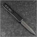 (#122-16CFS) Microtech Carbon Fiber Ultratech Damascus D/E Plain - Back