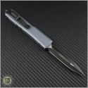 (#122-1CCGY) Microtech Tan Ultratech Black D/E Plain Contoured Chasis w/ Grey Handle - Back