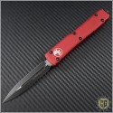 (#122-1CCRD) Microtech Red Ultratech Black D/E Plain Contoured Chasis - Front