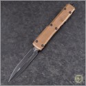 (#122-1CP) Microtech Copper Top Ultratech D/E Black Plain - Front