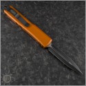 (#122-1OR) Microtech Orange Ultratech D/E Black Plain - Back