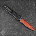 (#122-1SL) Microtech Ultratech D/E Plain Tactical Tri-Grip w/ Red Blade - Back