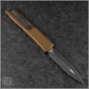 (#122-1TA) Microtech Tan Ultratech D/E Black Plain - Back