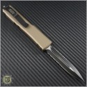 (#122-2CCTA) Microtech Tan Ultratech Black D/E Partially Serrated Contoured Chasis - Back