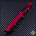 (#122-2RD) Microtech Ultratech D/E Black Partially Serrated Tri-Grip Tactical w/ Red Handle - Additional View