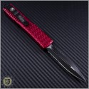(#122-2RD) Microtech Ultratech D/E Black Partially Serrated Tri-Grip Tactical w/ Red Handle - Back