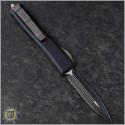 (#122-2) Microtech Ultratech D/E Black Partially Serrated - Contoured - Back